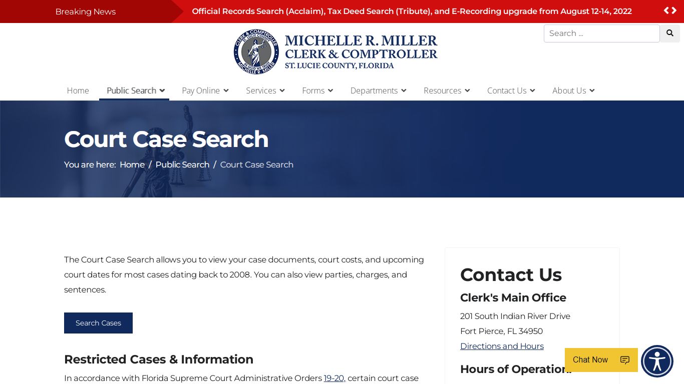 Court Case Search - St. Lucie Clerk